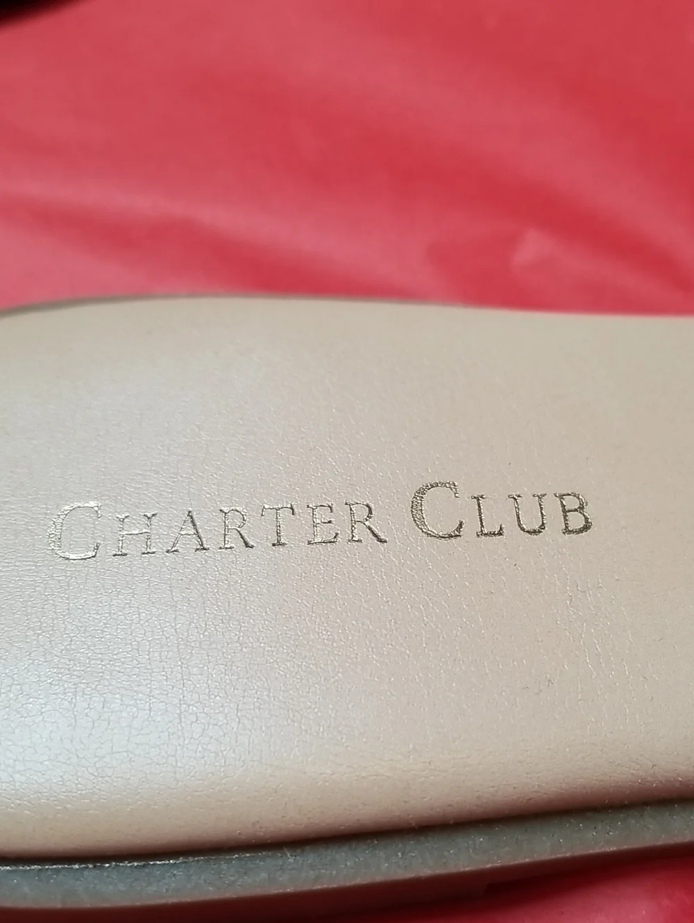 Charter Club womens sandals size 9 quilted slip on w/ CC emblem on side EUC